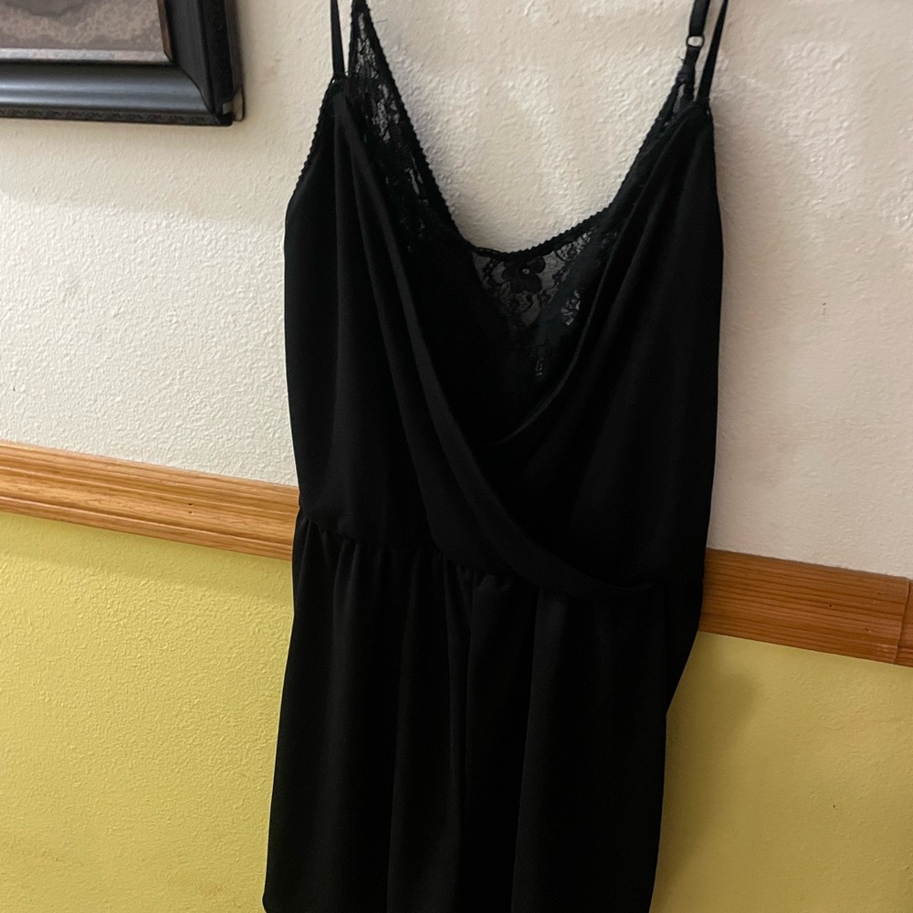 H&M Black Lace Detail Chemise